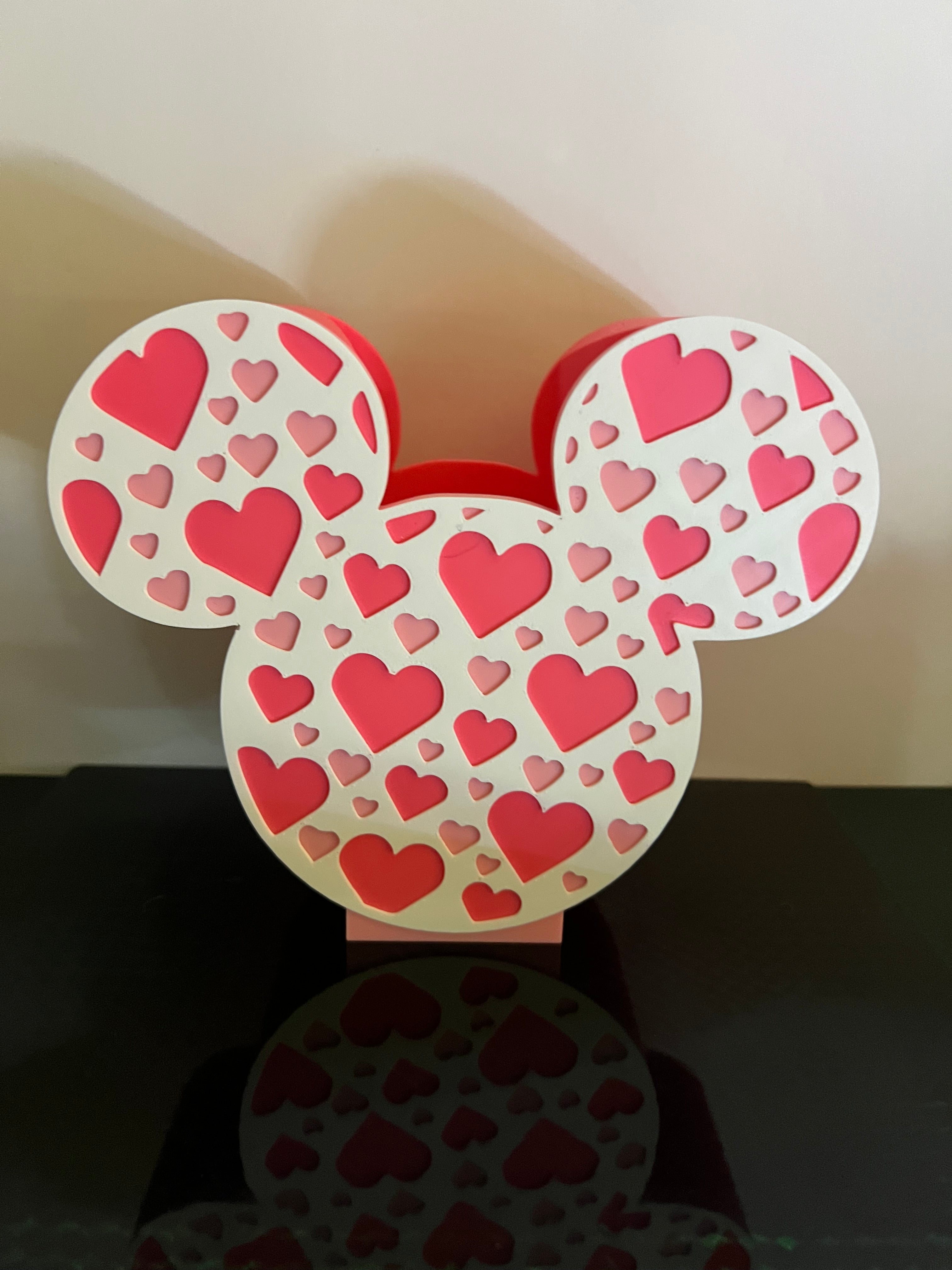 Valentine day (Pink) Mickey Mouse bath and body works soap holder