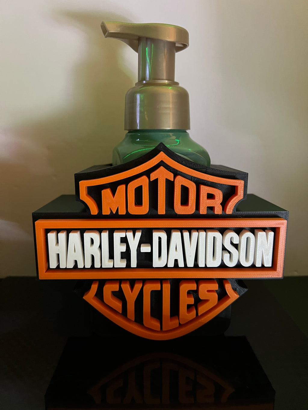Custom design - Harley Davidson bath and body works soap holder