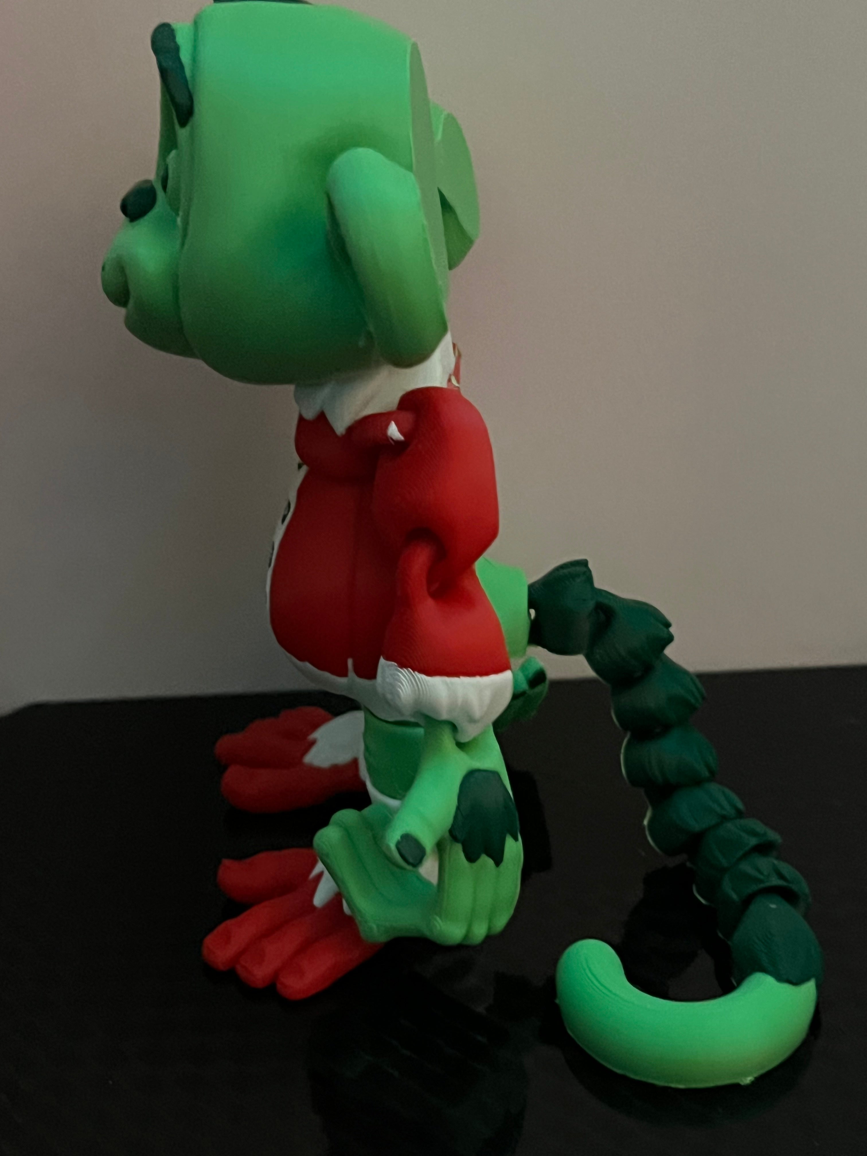 Limited Edition - Christmas Flexi Grinch Monkey Hanging by 3D print