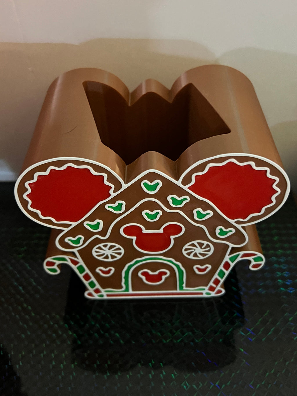 Gingerbread style Mickey Mouse Bath and Body works soap holder by 3D print