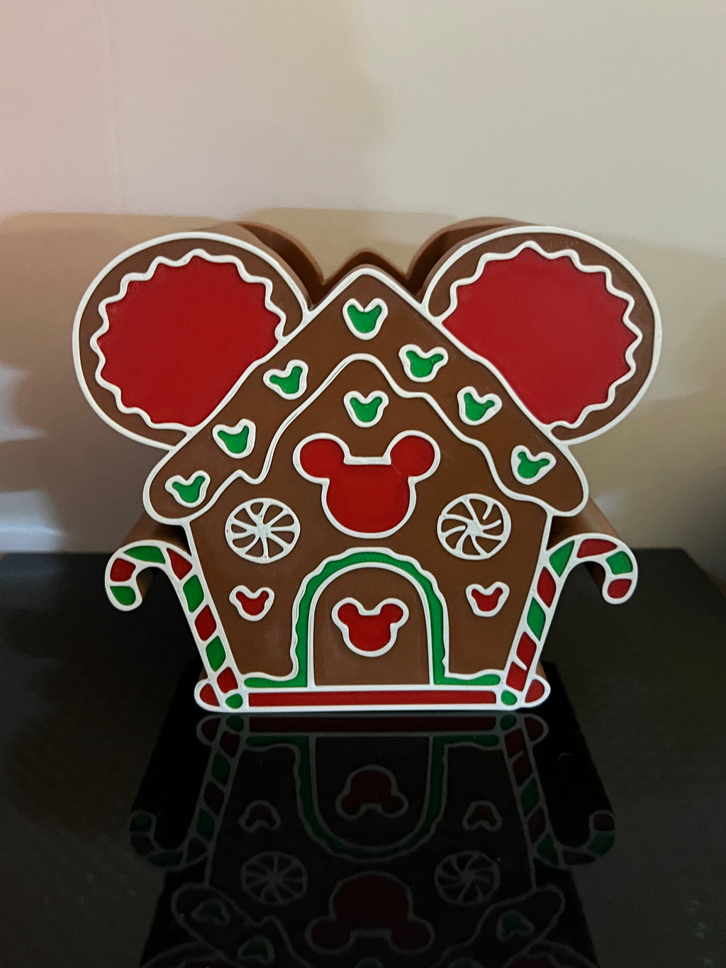 Gingerbread style Mickey Mouse Bath and Body works soap holder by 3D print