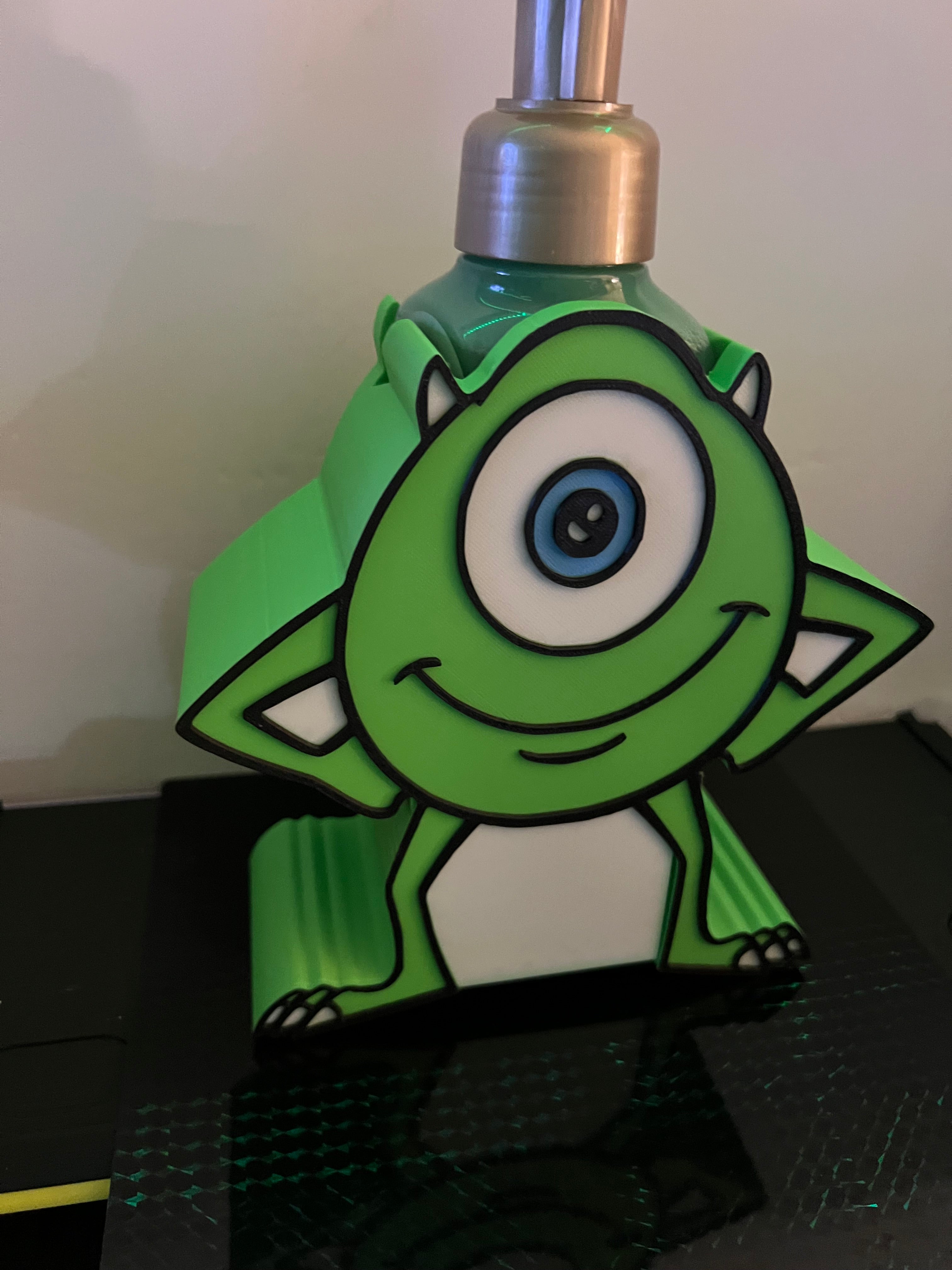 Custom design- Monster Inc Mike Wazowski bath and body works soap holder