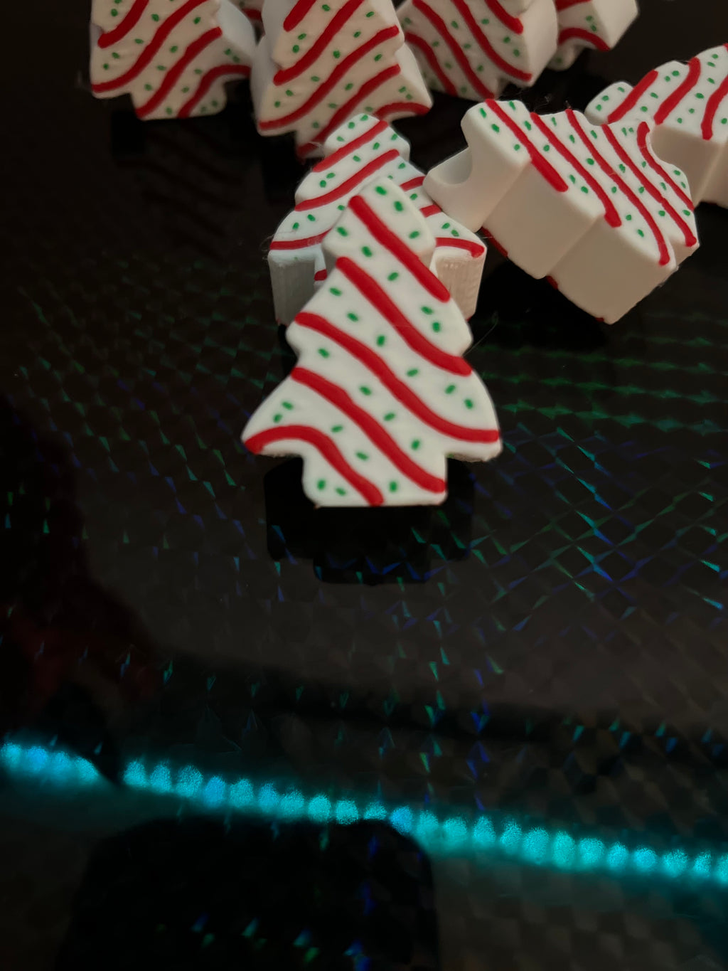 Little Debbie Christmas Tree Straw Toppers by 3 D print