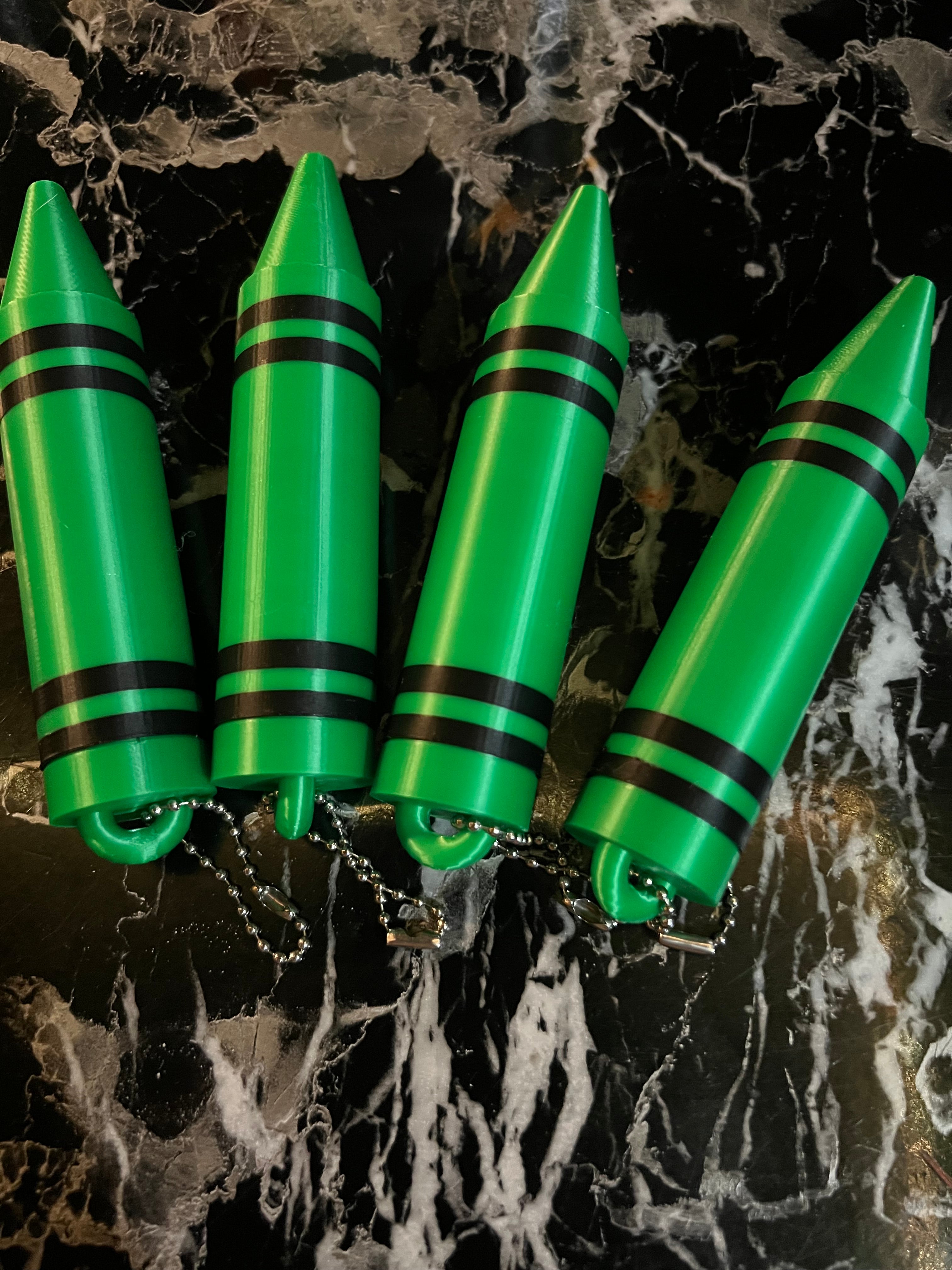 Christmas Crayon Chapstick Holder Keychain by 3D print