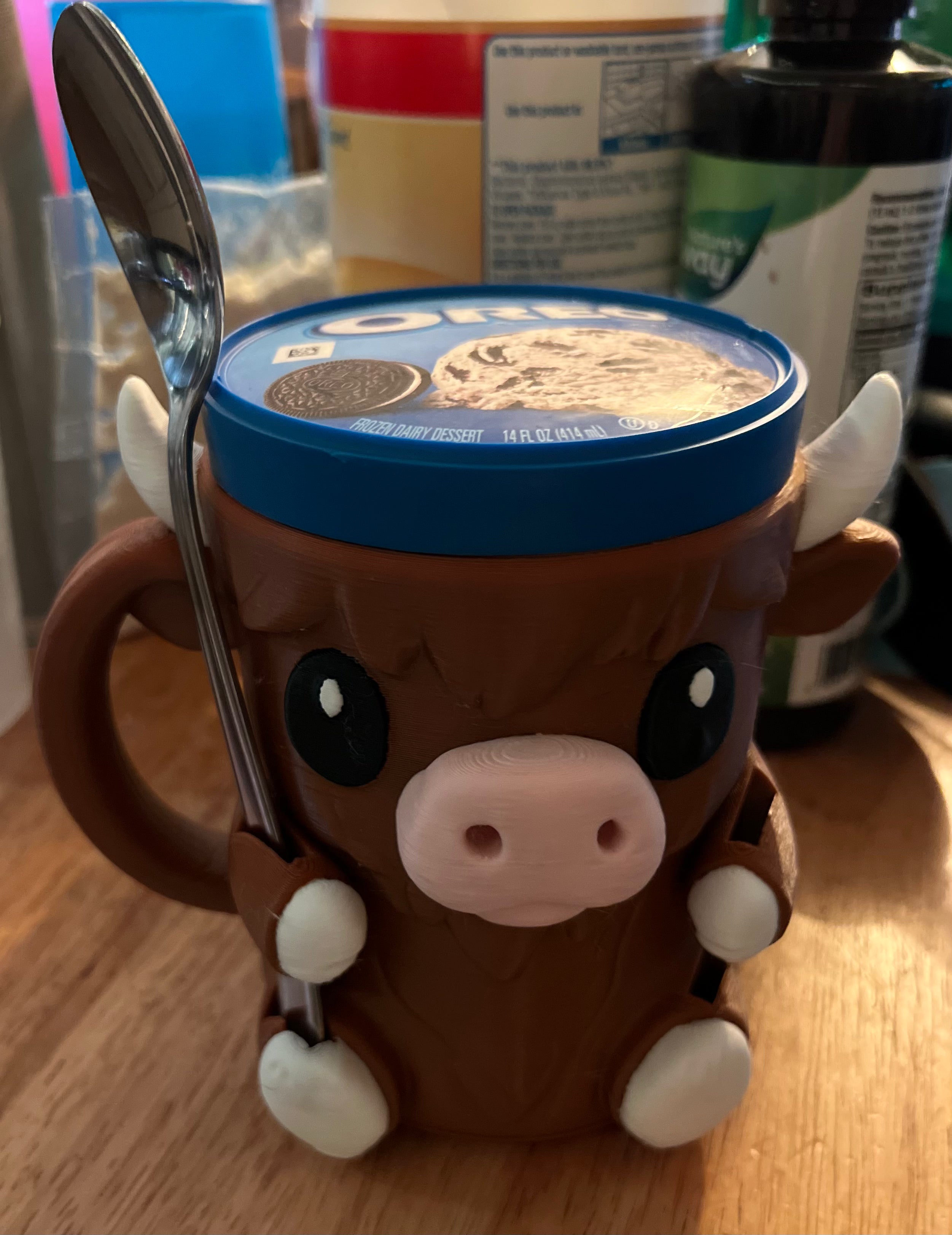 Highland Cow ice cream holder by 3d print