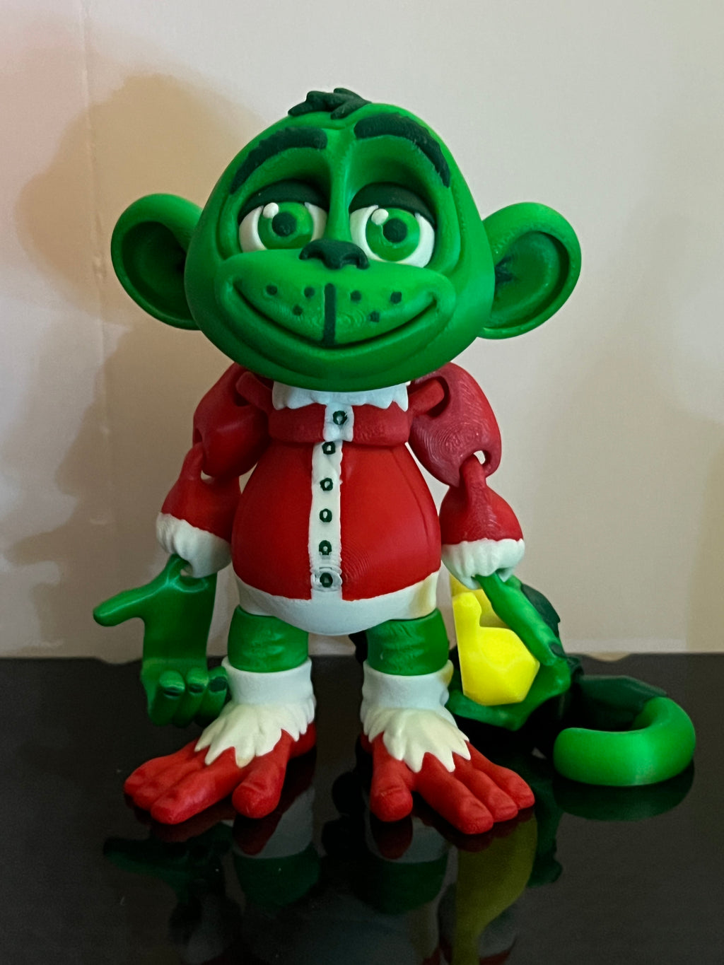 Limited Edition - Christmas Flexi Grinch Monkey Hanging by 3D print