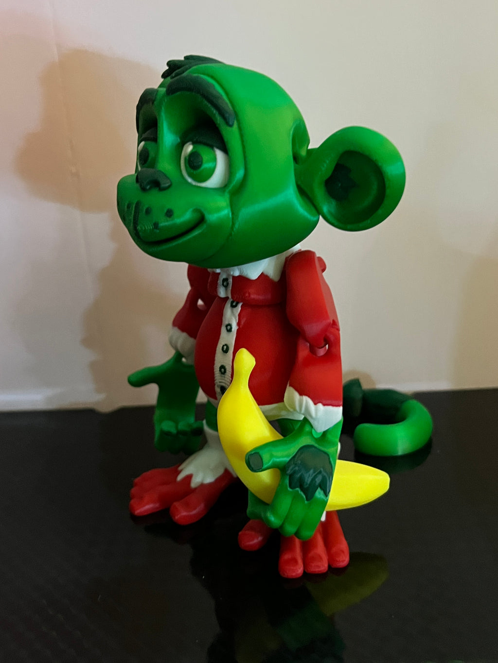 Limited Edition - Christmas Flexi Grinch Monkey Hanging by 3D print