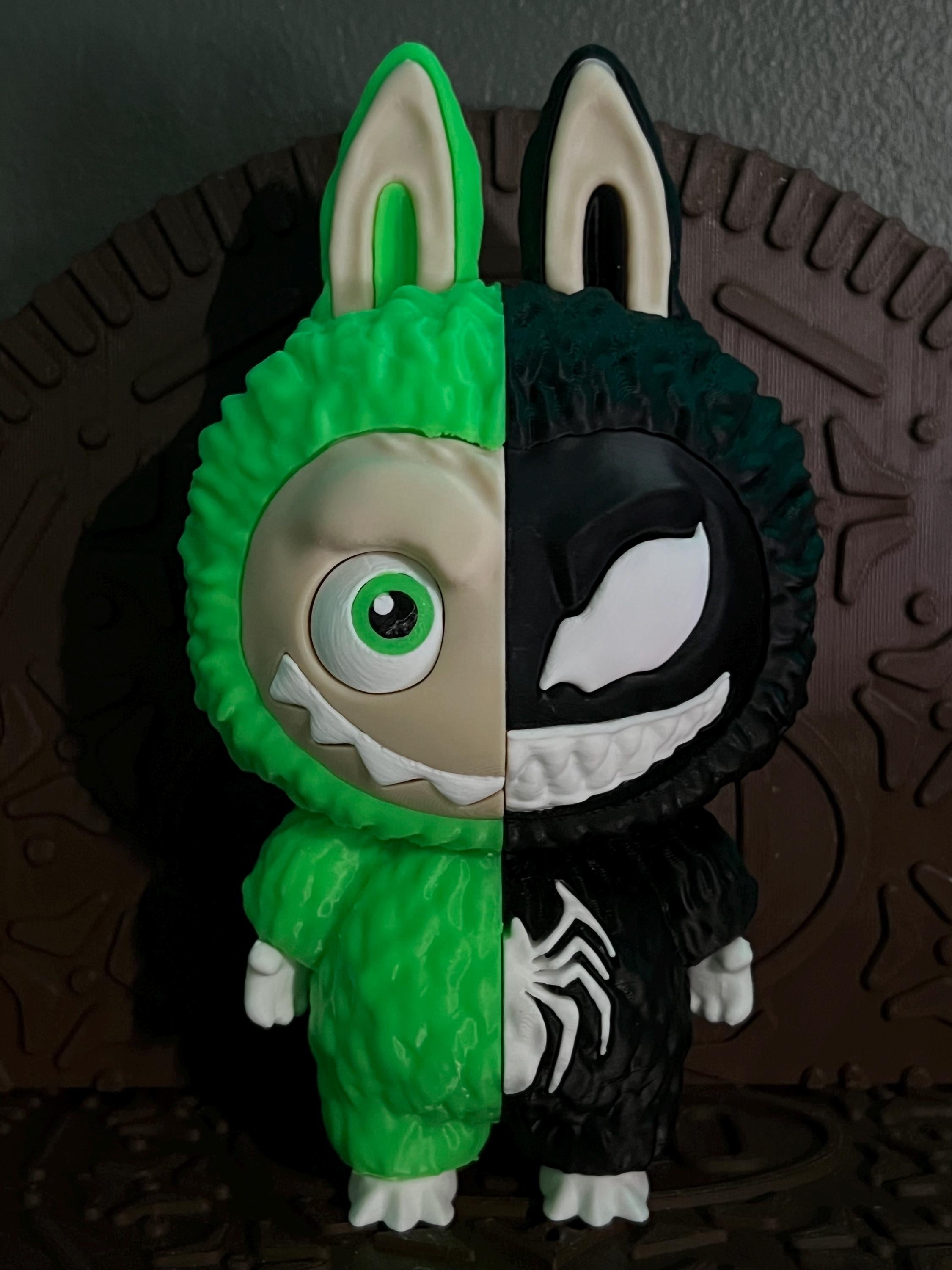 Labubu Half Human n Half Venom by 3D print