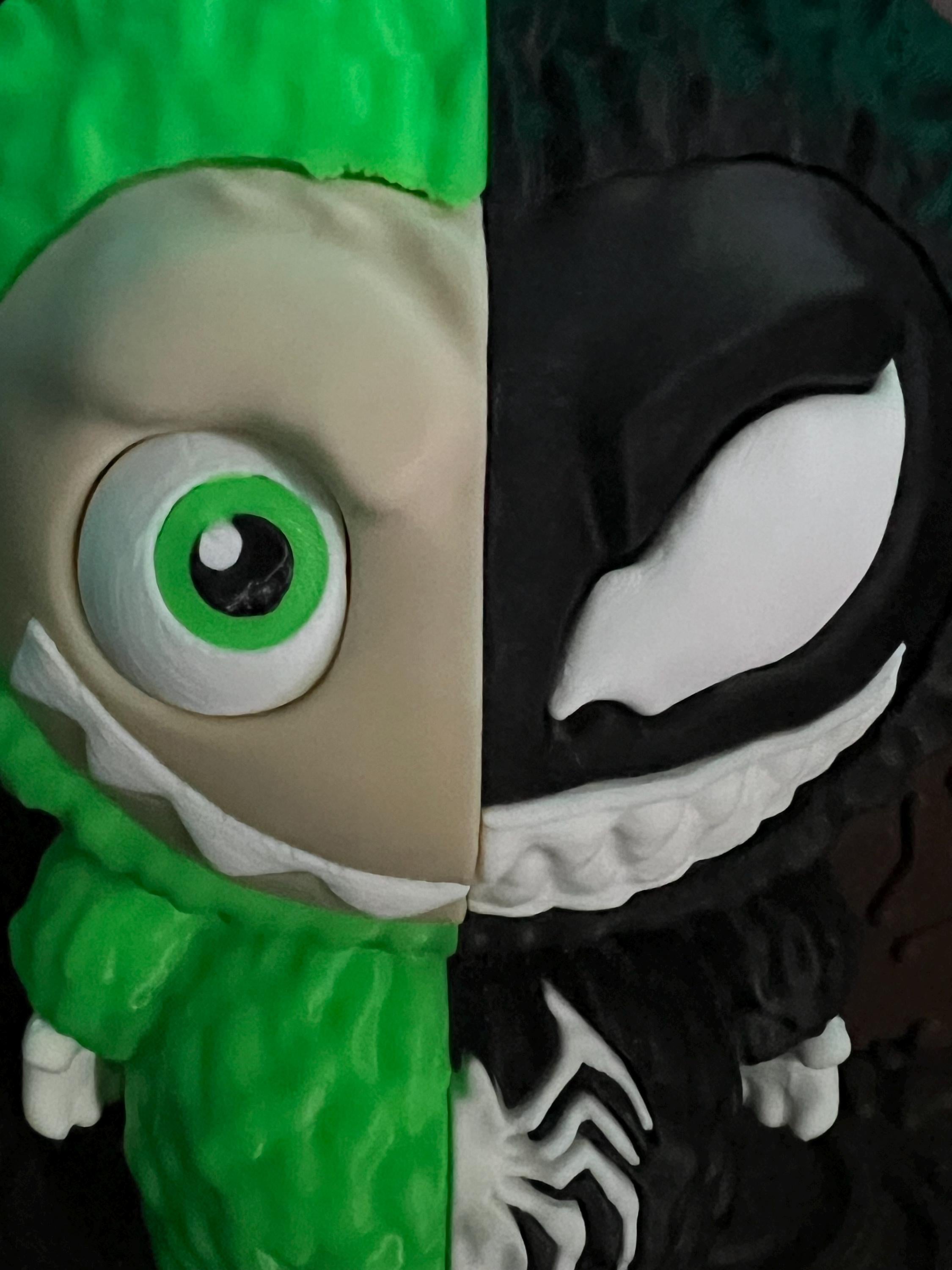 Labubu Half Human n Half Venom by 3D print