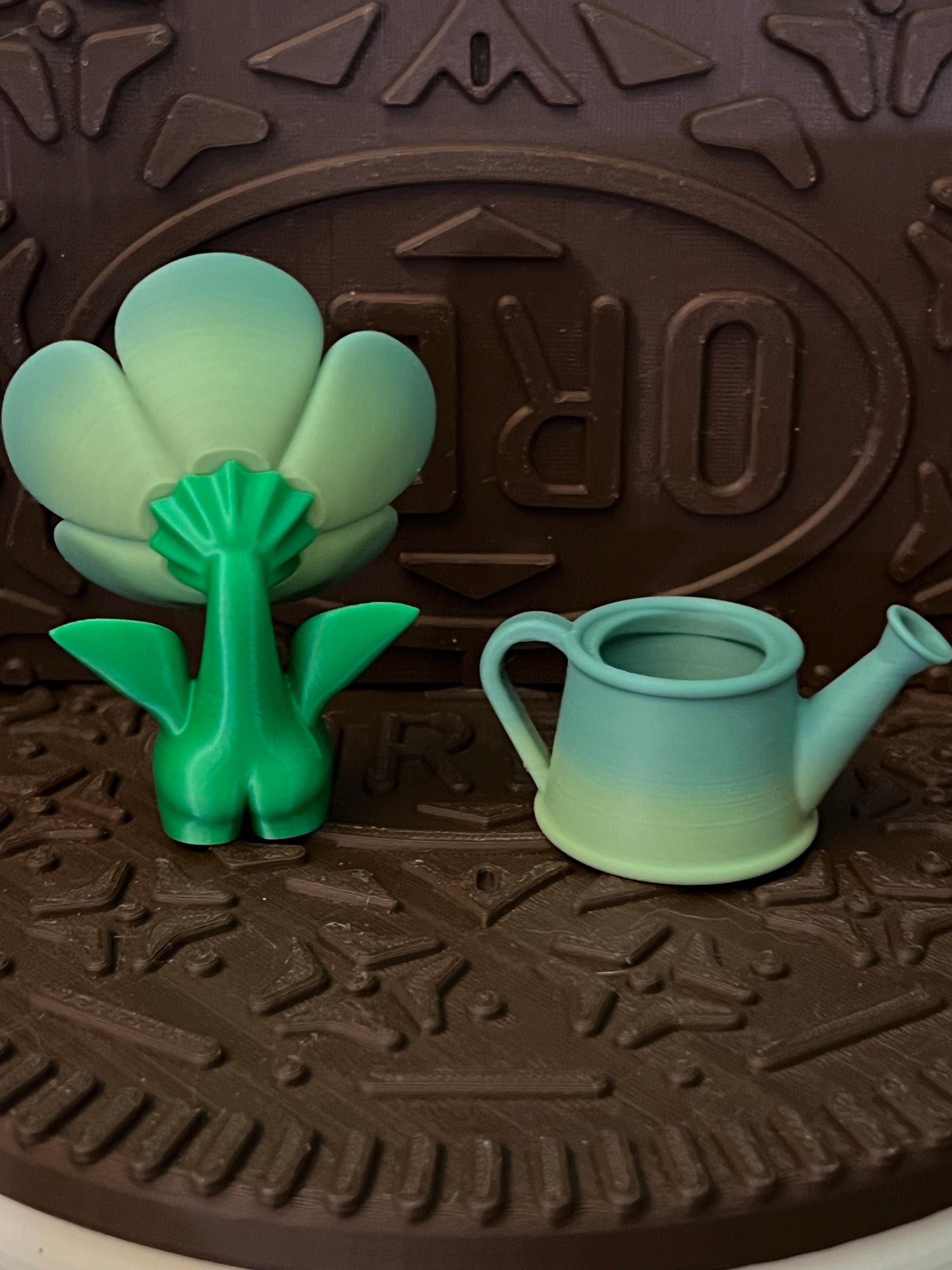 Flower with watering can by 3D print