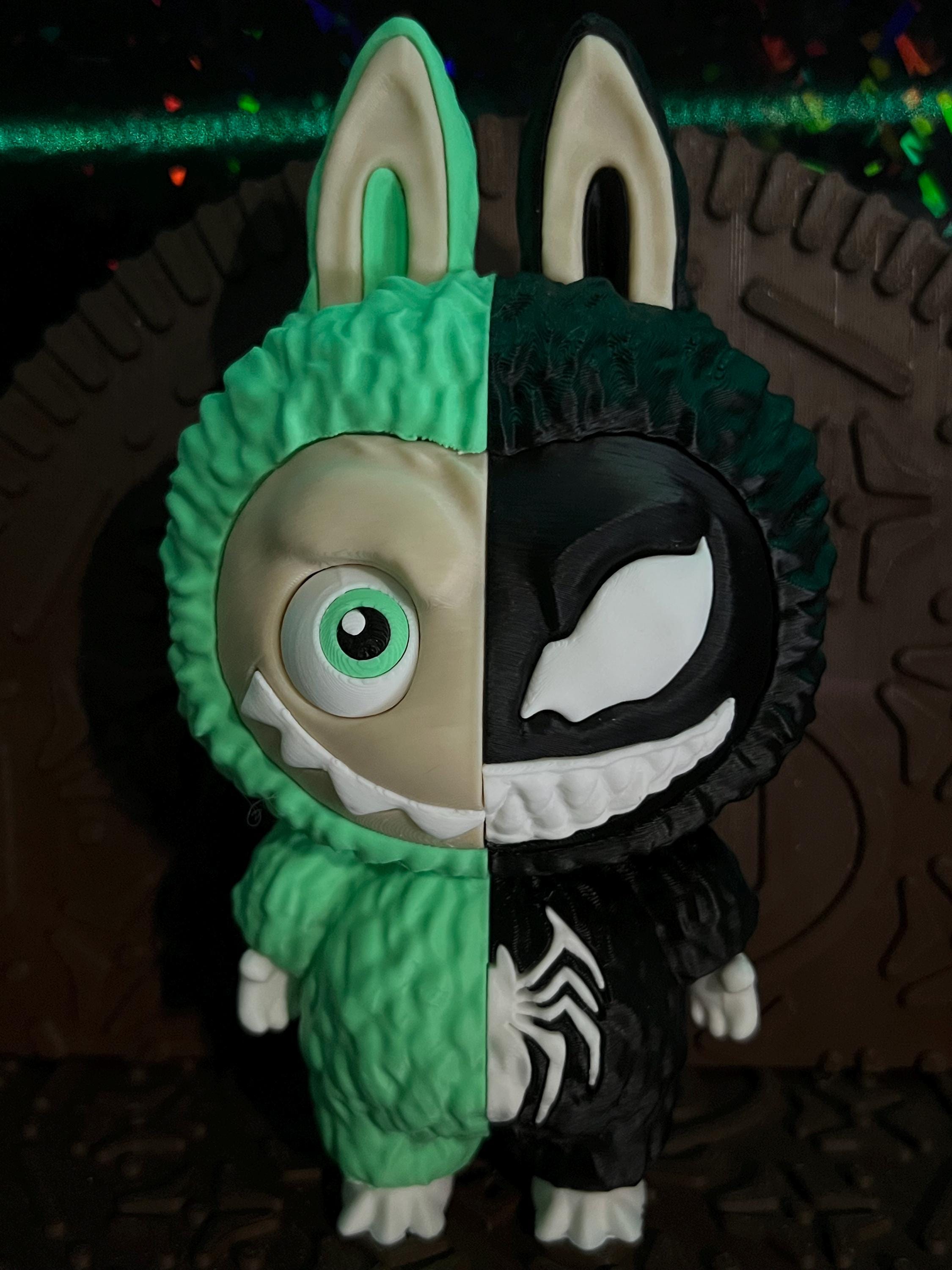 Labubu Half Human n Half Venom by 3D print