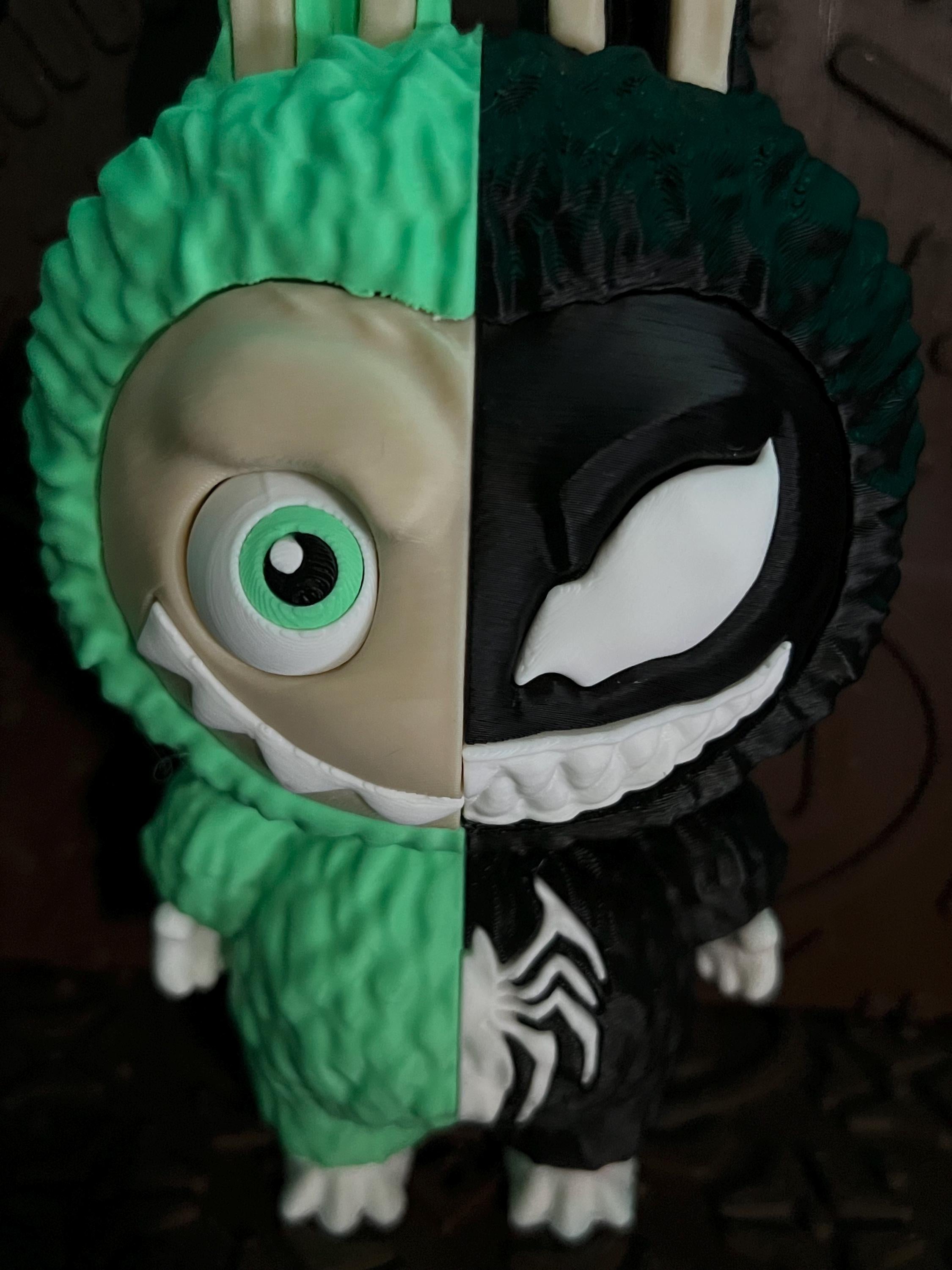 Labubu Half Human n Half Venom by 3D print