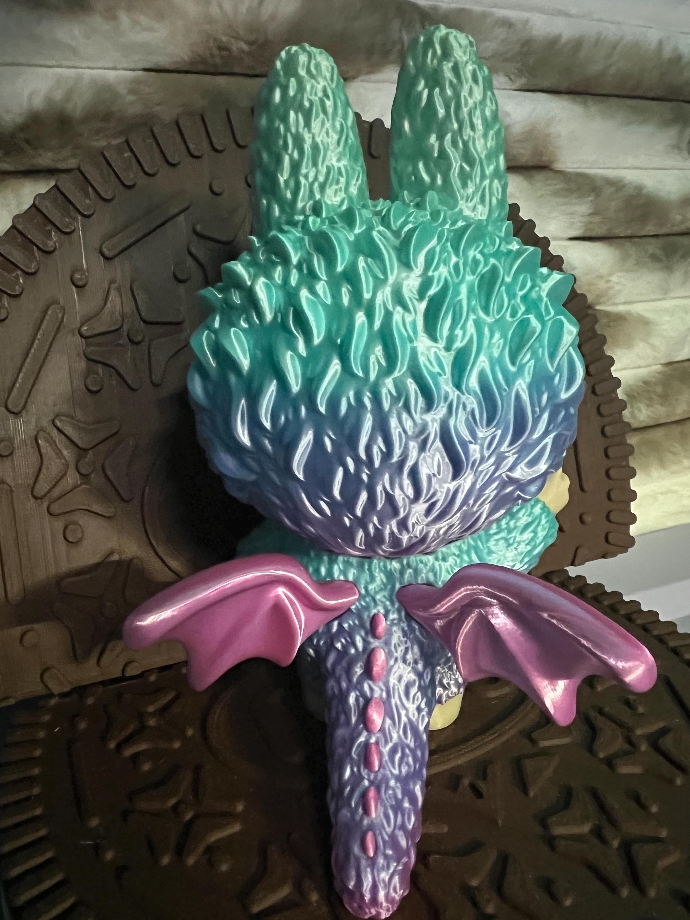 Labubu Rainbow Archangel Angel (Rotating eyes) by 3D print