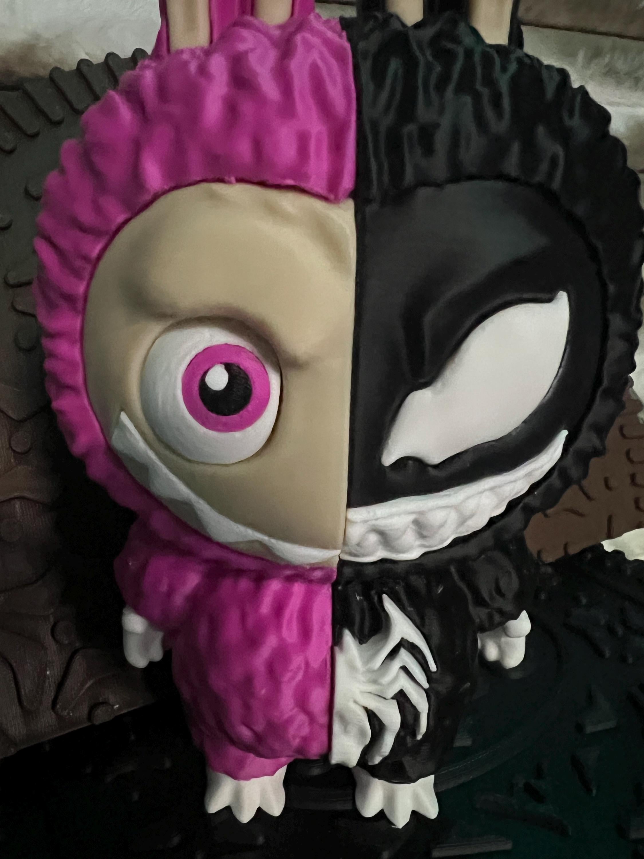 Labubu Half Human n Half Venom by 3D print