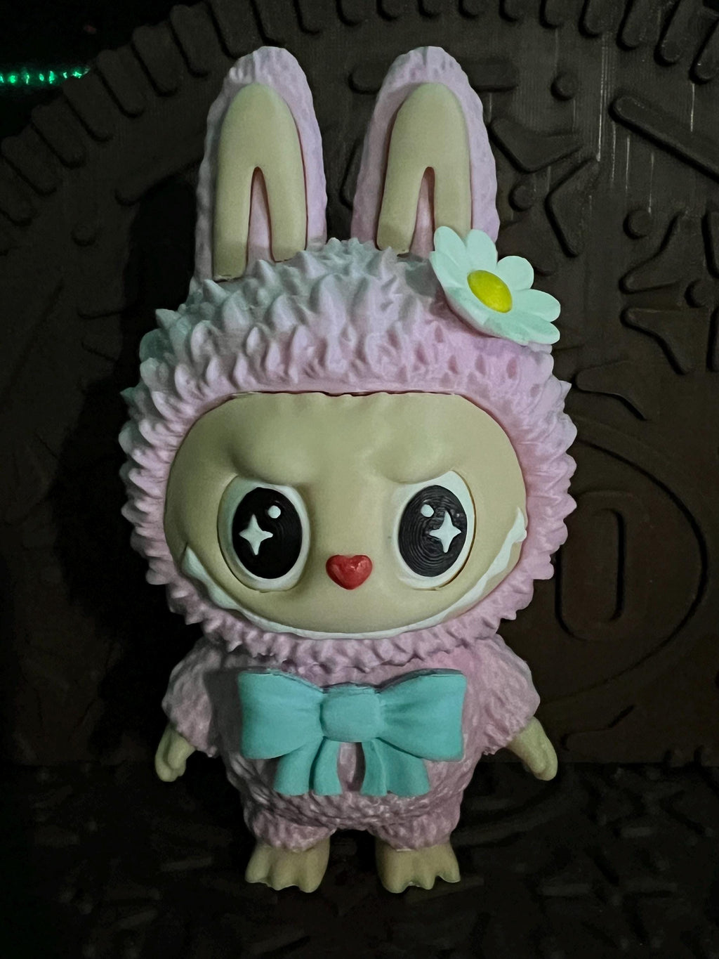 Labubu Flower girl with eyes rotating by 3D print