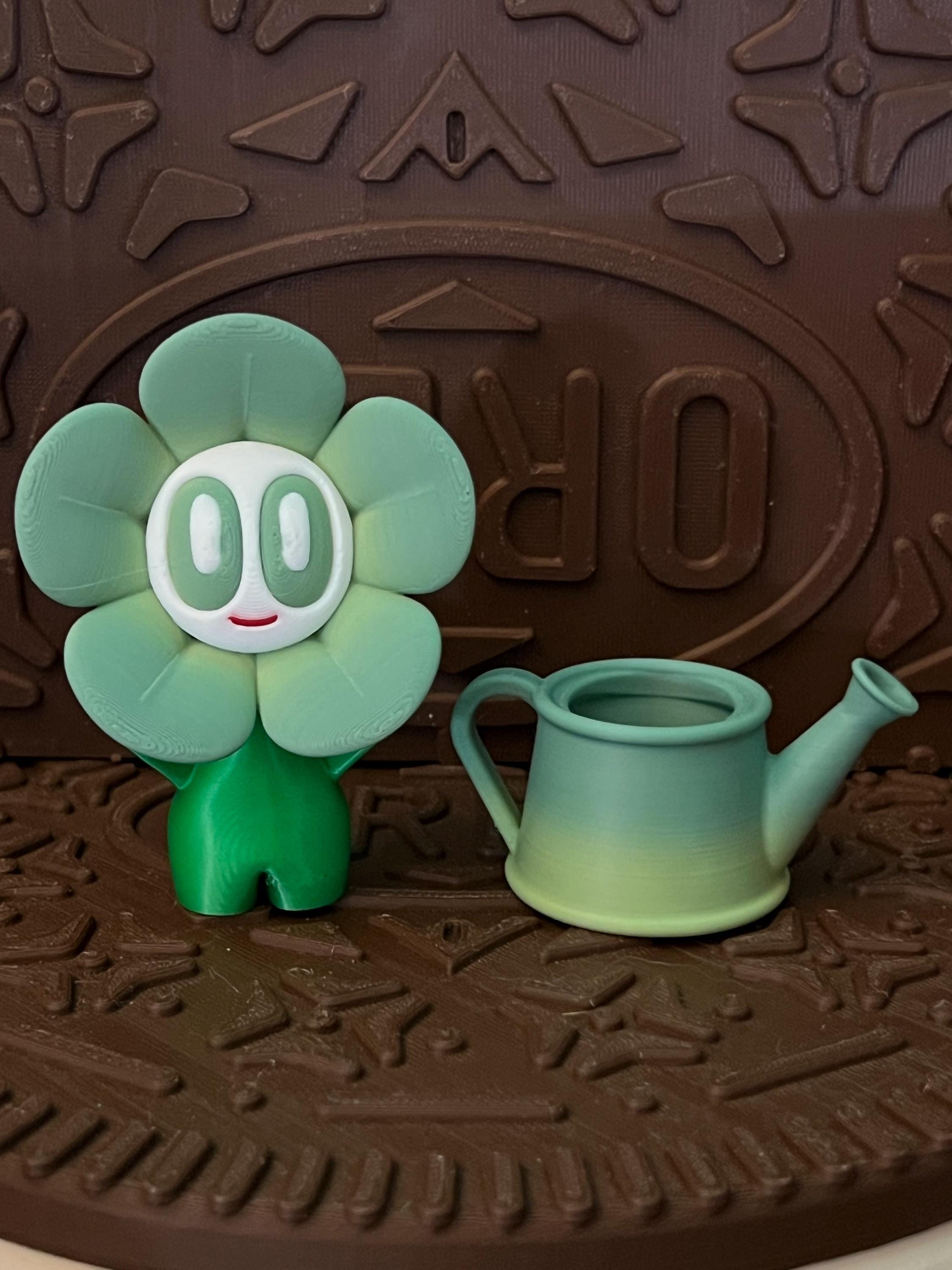 Flower with watering can by 3D print