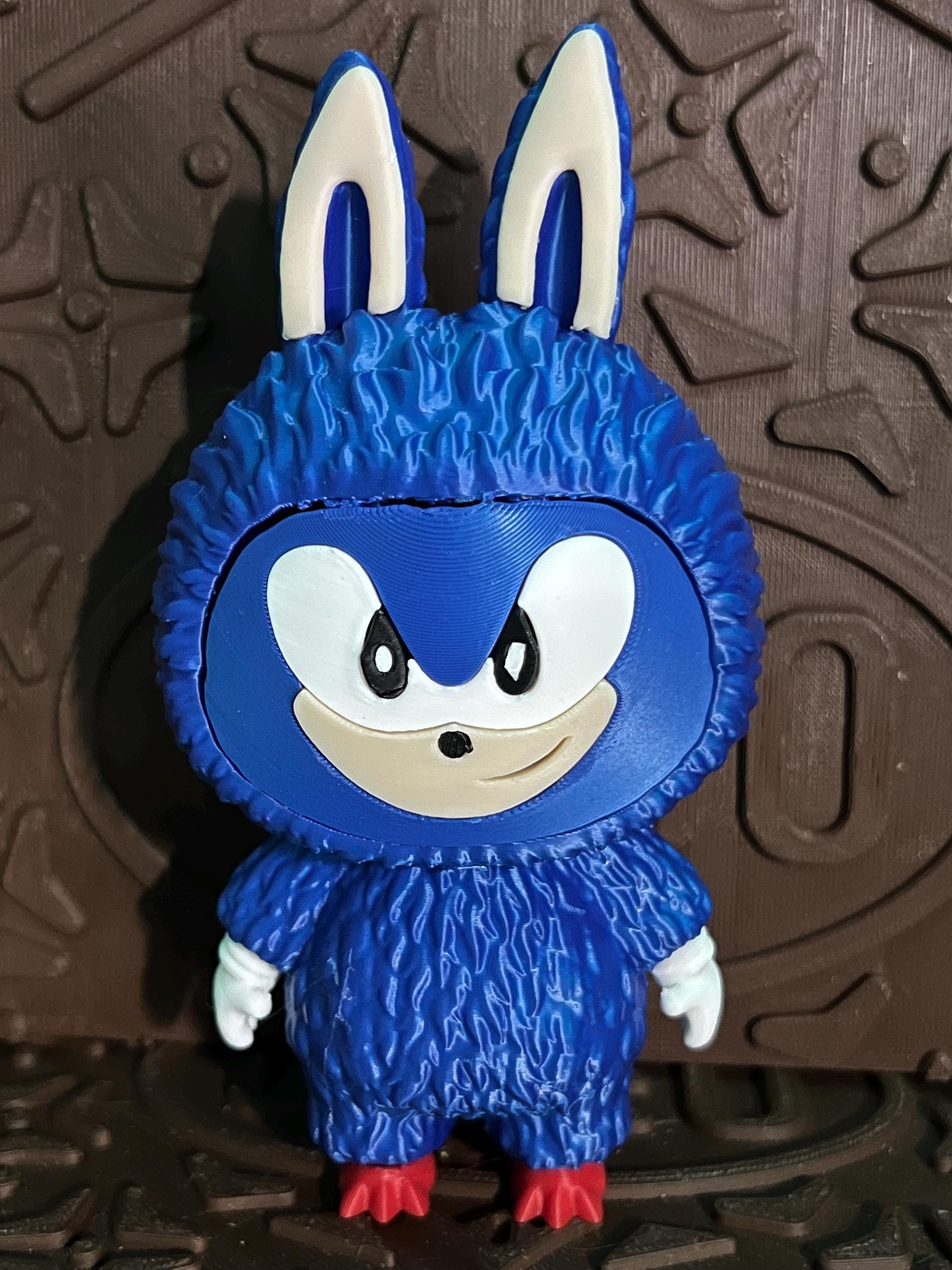 Labubu Sonic the Hedgehog by 3D print